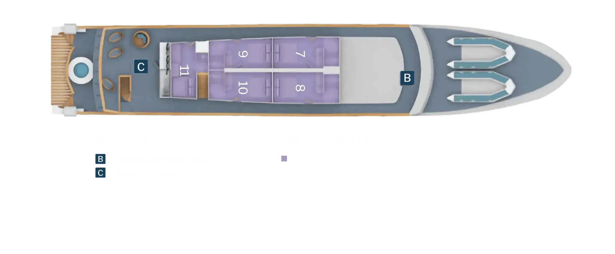 Deckplan: Skydeck Coral Yacht II