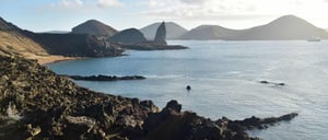 Bartolome in Galapagos Islands landscape, beautiful view of the island