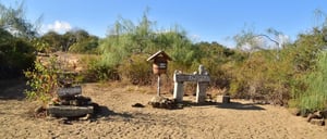 Post Office - Floreana Island in the Galapagos, view of he bareel