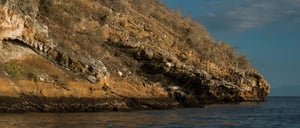 Tagus Cove - Isabela in the Galapagos Islands, view of rock on the sea