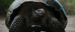 Urbina Bay - Isabela in the Galapagos view of a Land giant tortoise