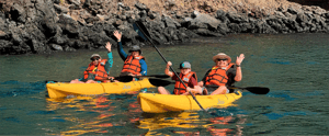 Kayaking - Galapagos Island Activities: A family doing kayaking at the Galapagos Islands