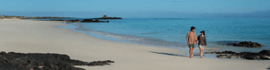 A couple in the Galapagos Islands